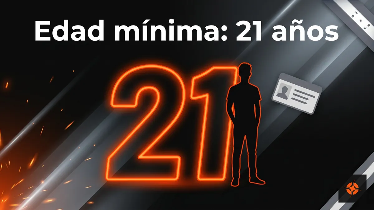 Edad mínima de 21 años para registrarte en Betpro Honduras
