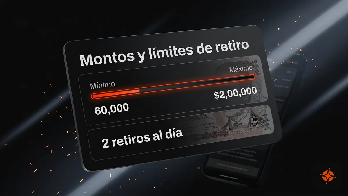 Límites de retiro en Betpro Honduras: montos mínimo y máximo y tope diario